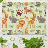 Patroon met Cartoons Theedoek (Gevouwen)