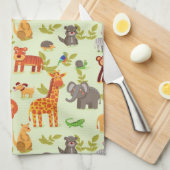 Patroon met Cartoons Theedoek (Quarter Fold)