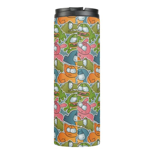  patroon met cartoons thermosbeker (Achterkant)