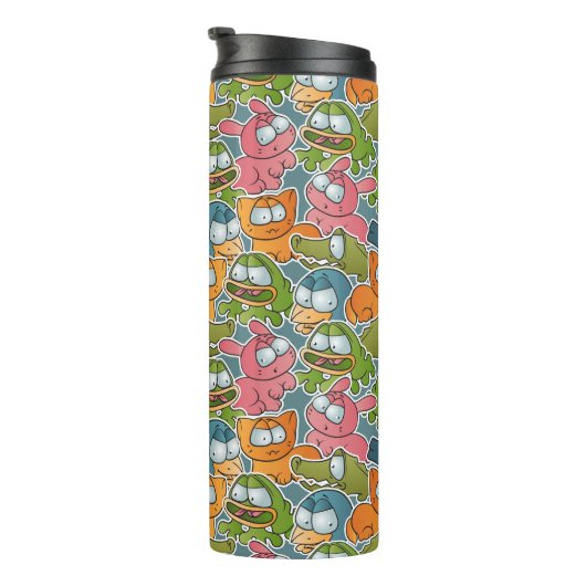  patroon met cartoons thermosbeker (Geroteerd rechts)