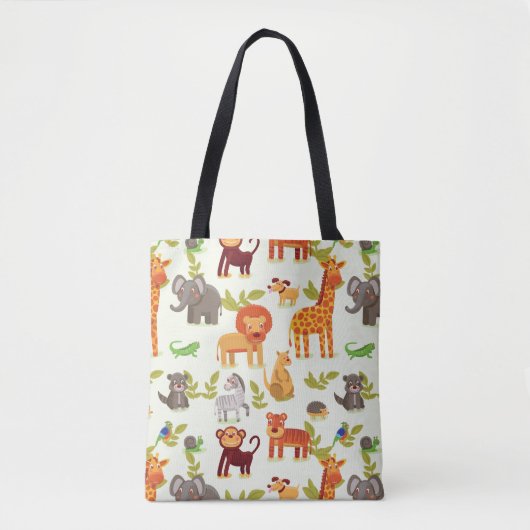 Patroon met Cartoons Tote Bag (Voorkant)