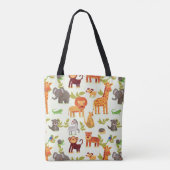 Patroon met Cartoons Tote Bag (Achterkant)