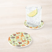 Patroon met Cartoons Zandsteen Onderzetter (Zijkant)