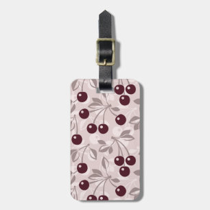 Patroon met Cherries 2 Bagagelabel