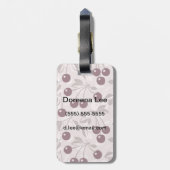 Patroon met Cherries 2 Bagagelabel (Achterkant verticaal)