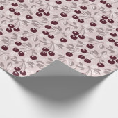 Patroon met Cherries 2 Cadeaupapier (Hoek)