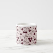 Patroon met Cherries 2 Espresso Kop (Voorkant)