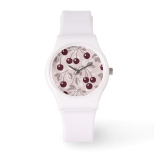 Patroon met Cherries 2 Horloge
