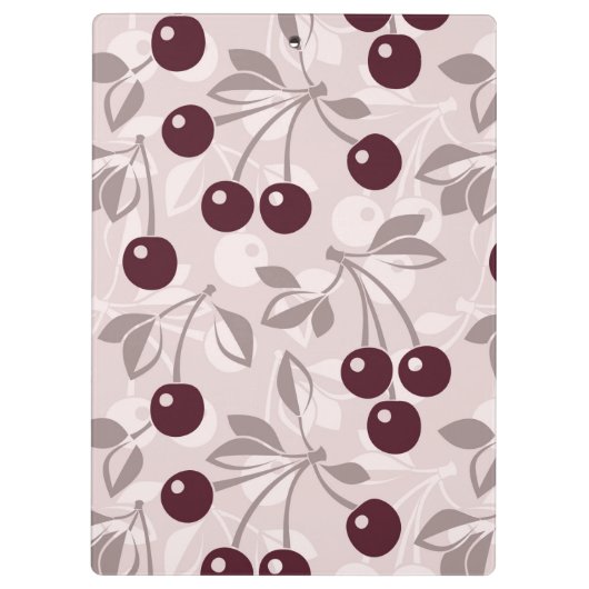 Patroon met Cherries 2 Klembord (Achterkant)