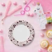 Patroon met Cherries 2 Papieren Bordje (Feest)