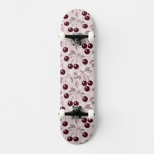 Patroon met Cherries 2 Persoonlijk Skateboard (Voorkant)