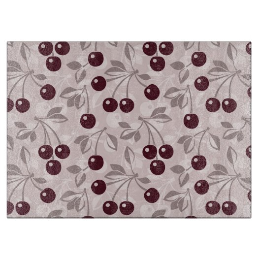 Patroon met Cherries 2 Snijplank (Voorkant)