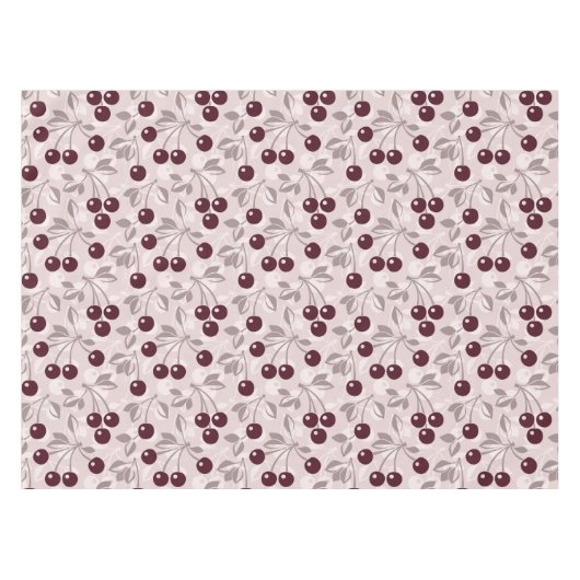 Patroon met Cherries 2 Tafelkleed (Voorkant (Horizontaal))
