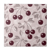 Patroon met Cherries 2 Tegeltje (Voorkant)