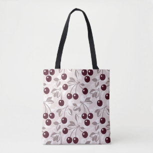 Patroon met Cherries 2 Tote Bag