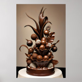 Patroon met chocolade poster