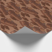 Patroon met chocoladetaart cadeaupapier (Hoek)