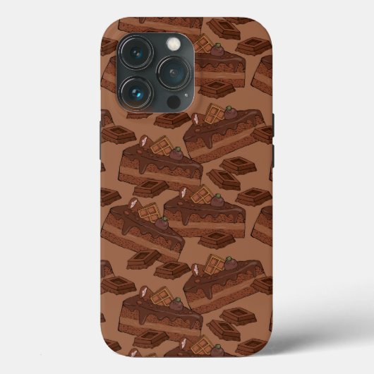 Patroon met chocoladetaart Case-Mate iPhone case (Achterkant)