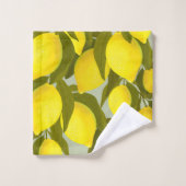 patroon met citroentakken bad handdoek (Wasdoekje)