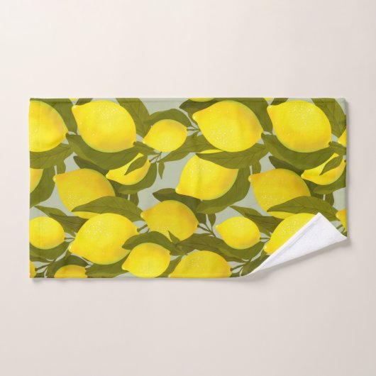  patroon met citroentakken bad handdoek (Handdoek)