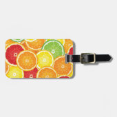Patroon met citrusvruchten bagagelabel (Voorkant horizontaal)