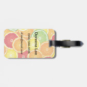 Patroon met citrusvruchten bagagelabel (Achterkant horizontaal)