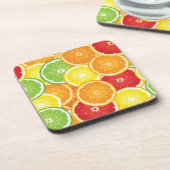 Patroon met citrusvruchten bier onderzetter (Linkerzijde)