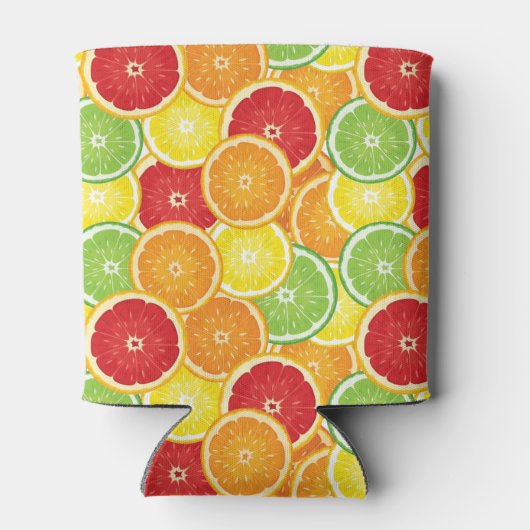 Patroon met citrusvruchten blikjeskoeler (Achterkant)