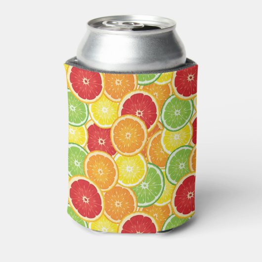 Patroon met citrusvruchten blikjeskoeler (Blikje Achterkant)