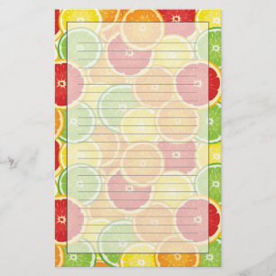 Patroon met citrusvruchten briefpapier
