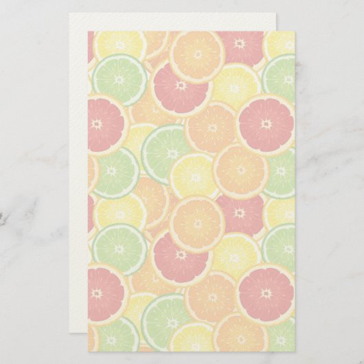 Patroon met citrusvruchten briefpapier (Voorkant / Achterkant)