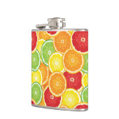 Patroon met citrusvruchten heupfles (Links)