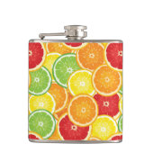 Patroon met citrusvruchten heupfles (Voorkant)