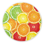 Patroon met citrusvruchten keramische knop (Voorkant)