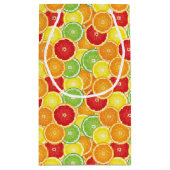 Patroon met citrusvruchten klein cadeauzakje (Achterkant)