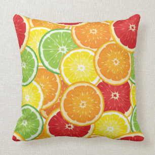 Patroon met citrusvruchten kussen