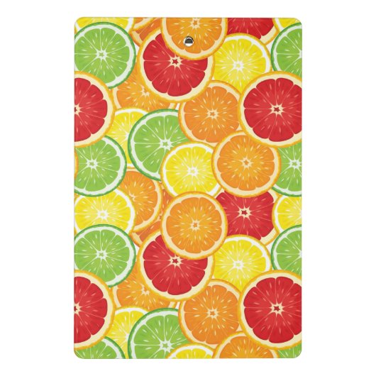 Patroon met citrusvruchten mini klembord (Achterkant)
