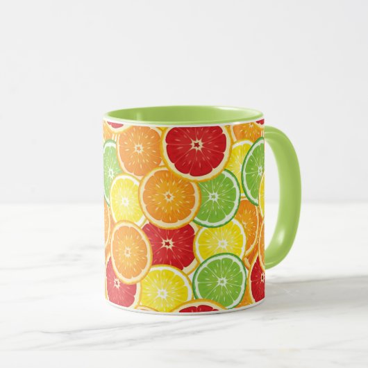 Patroon met citrusvruchten mok (Voorkant rechts)