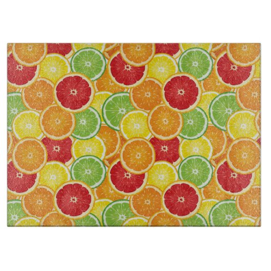 Patroon met citrusvruchten snijplank (Voorkant)