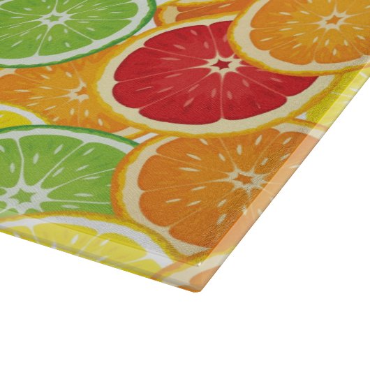 Patroon met citrusvruchten snijplank (Hoek)