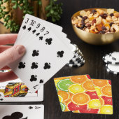 Patroon met citrusvruchten speelkaarten (Insitu)