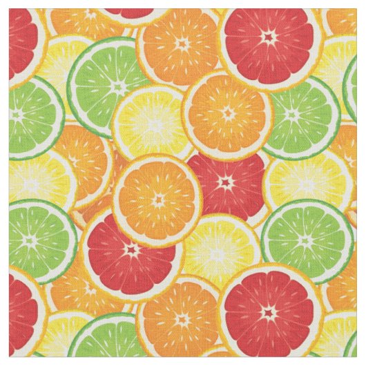 Patroon met citrusvruchten stof (Close Up)