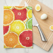 Patroon met citrusvruchten theedoek (Quarter Fold)