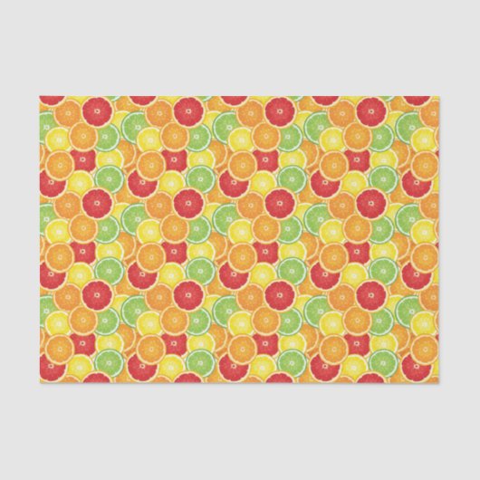 Patroon met citrusvruchten tissuepapier (Voorkant)