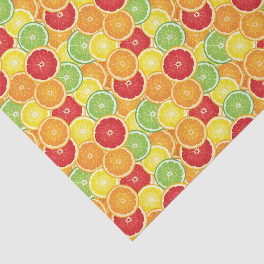 Patroon met citrusvruchten tissuepapier (Detail)