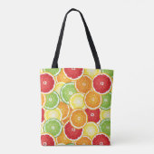 Patroon met citrusvruchten tote bag (Achterkant)