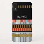 patroon met coole strepen Case-Mate iPhone case (Achterkant)