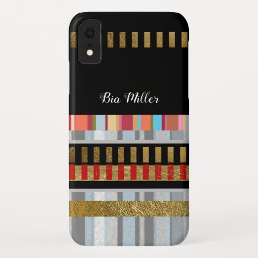 patroon met coole strepen Case-Mate iPhone case (Achterkant)