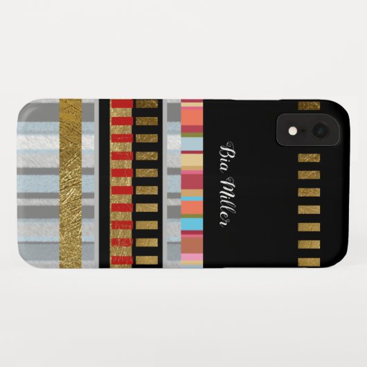 patroon met coole strepen Case-Mate iPhone case (Achterkant (horizontaal))