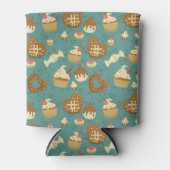 Patroon met cupcakes en snoepjes blikjeskoeler (Voorkant)